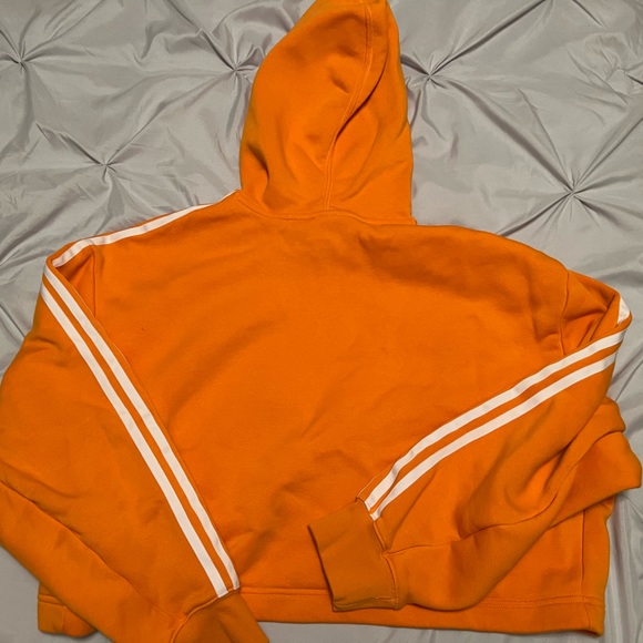 Adidas Cropped Hoodie - Orange | L - Picture 3 of 3
